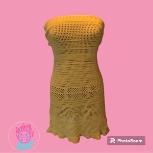 Lulu's swim cover up size small gold